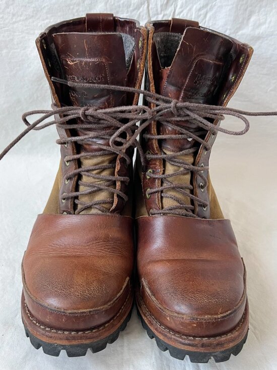 Timberland Boot Company Tackhead leather brown lace up mens 8 combat lug soles main image 13